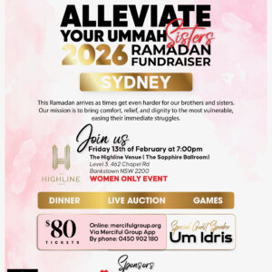 Alleviate Your Ummah - Women Ticket - Sydney 2026